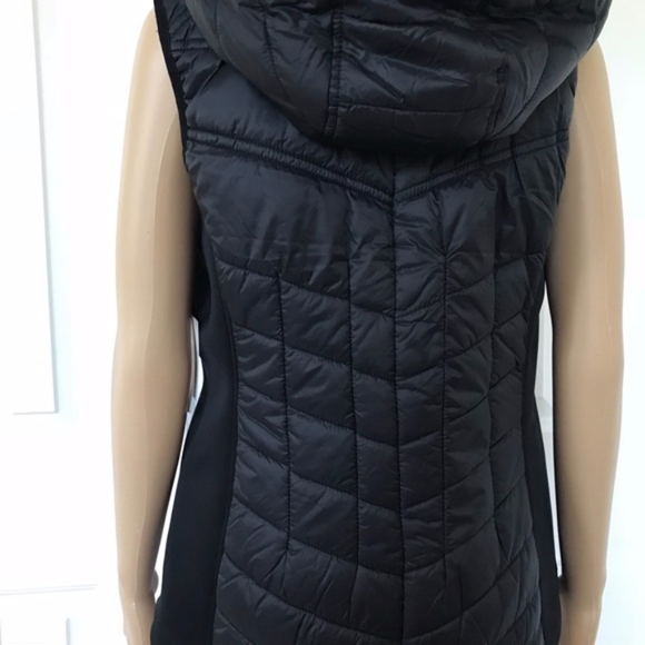 NWT MICHAEL Kors Black Fur trim hood Vest S - Picture 8 of 8